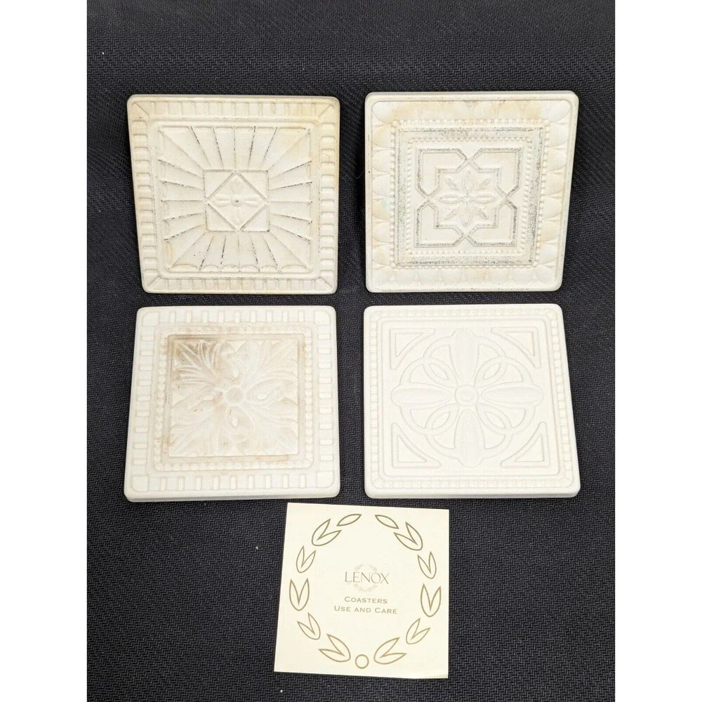 Rare 4 LENOX  FORUM COLLECTION CERAMIC COASTERS